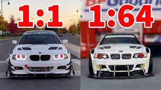 Building the 1:64 scale BMW E46 race car replica - 330ci track car hot wheels custom model