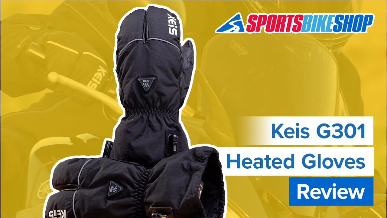 Keis G301 '3 Finger' Ultimate Warm Heated Gloves - Black Video