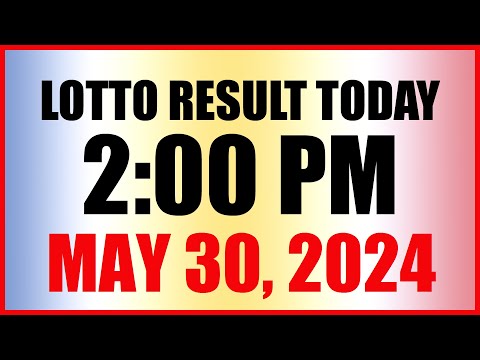 Lotto Result Today 2pm May 30, 2024 Swertres Ez2 Pcso