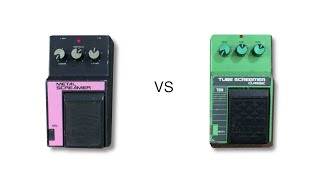 Video thumbnail for Ibanez Tube Screamer TS10 vs Ibanez Metal Screamer by shnobel