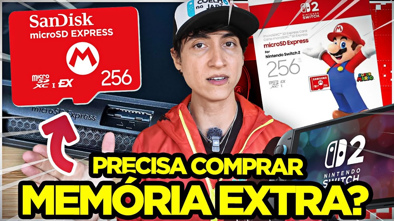 Qual o Micro SD Card CORRETO para o Switch 2? É necessário? Quantos Jogos Cabem na Memória? Alertas