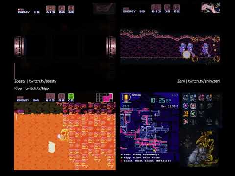 Super Metroid 3P co-op any% in 21:21 (with shinyzeni and kipp) (WR)