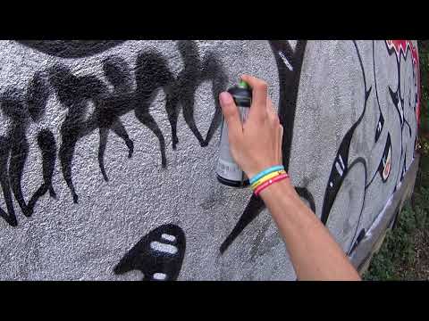 Reblis Graffiti Lifestyle #7 - Chill silver piece at abandoned place + tags. POV