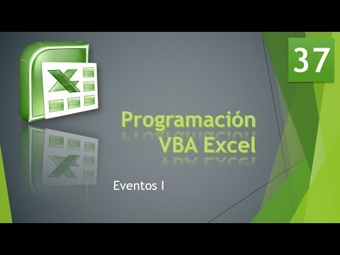 Curso VBA Excel Eventos I Vídeo 37