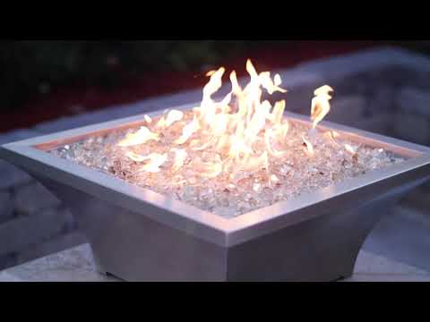 BBQGuys Signature Series Lavelle Square High-Rise Column Fire Bowl - Stainless Steel Video