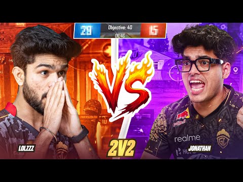 LoLzZz GAMING vs JONATHAN GAMING INTENSE 2v2 TDM BATTLE 🔥  LoLZzZ & Mayur vs Jonathan & Godz
