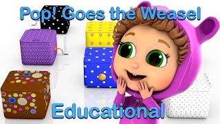 Pop Goes The Weasel (Learn Colors) | Baby Songs with Baby Joy Joy | Educational