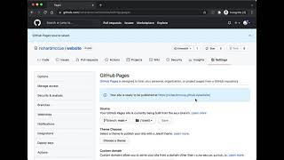 Github - Enable GitHub Pages (2022)