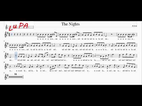 The Nights Avicii - Flauto - Karaoke - Note - Spartito - Instrumental
