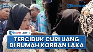 Emak-emak Terciduk Curi Uang Duka di Rumah Korban Laka Kereta Tebing Tinggi, Bersujud Minta Maaf