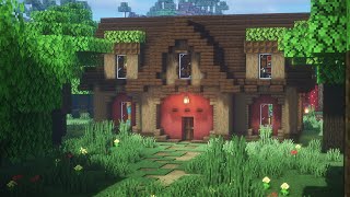 【マインクラフト】森の中の可愛いサバイバルハウスの作り方【Minecraft】How to Build a Forest House【マイクラ建築】