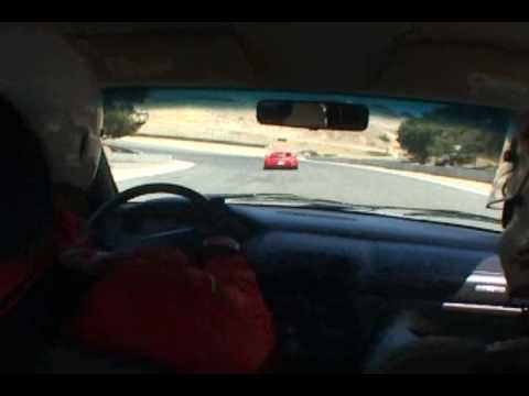 Chasing a Ferrari at Leguna Seca race track