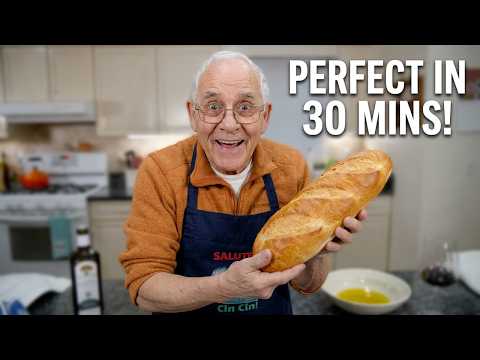 Homemade Italian Bread in 30 Minutes! No fancy equipment!