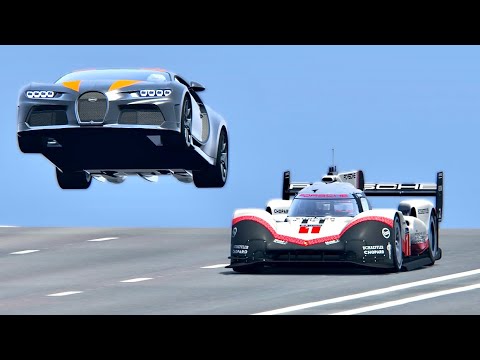Bugatti Chiron Super Sport 300+ vs Porsche 919 EVO - Drag Race 20 KM