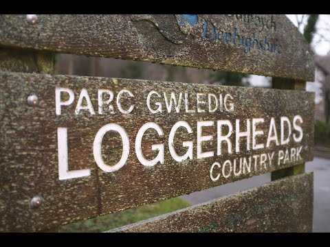 Exploring the mines of Loggerheads County park in Wales