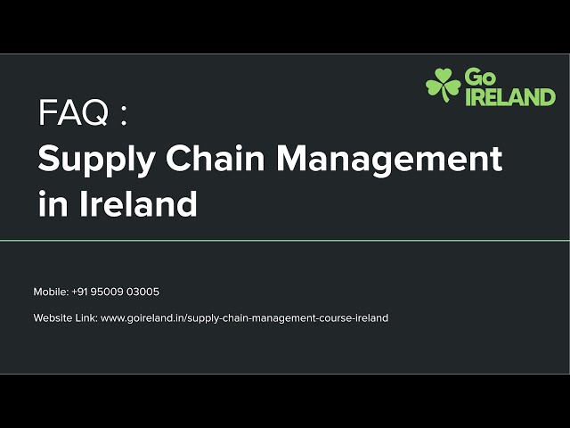 Supply Chain Management in Ireland