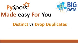 Drop duplicates vs distinct|Pyspark distinct and dropduplicates | Pyspark Tutorial | Pyspark Course