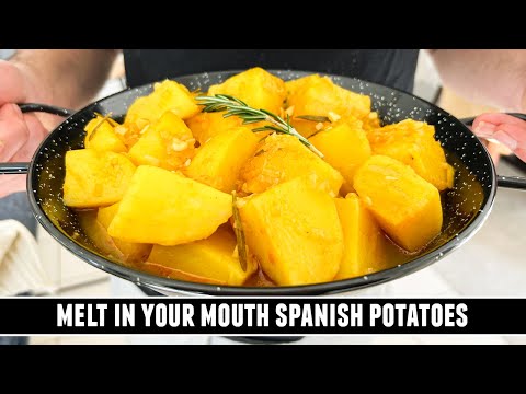 Spanish Boiled Potatoes | Patatas Hervidas with Saffron