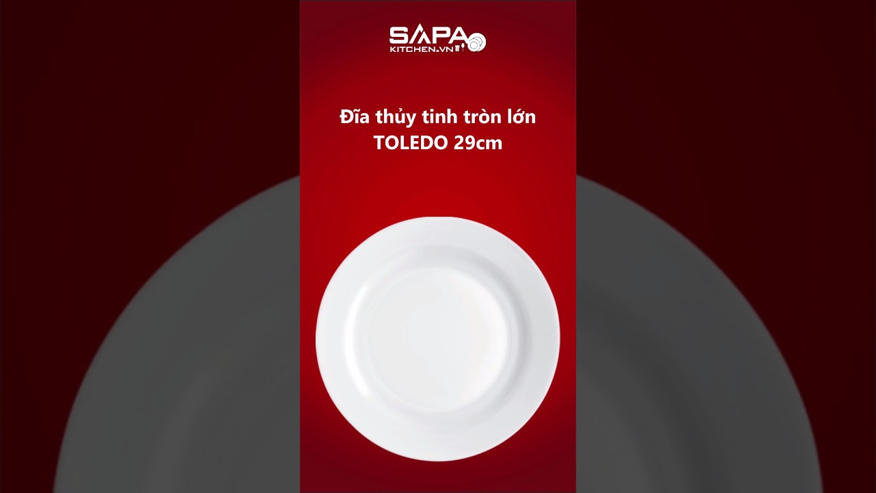 Đĩa thủy tinh tròn lớn Toledo 29 cm