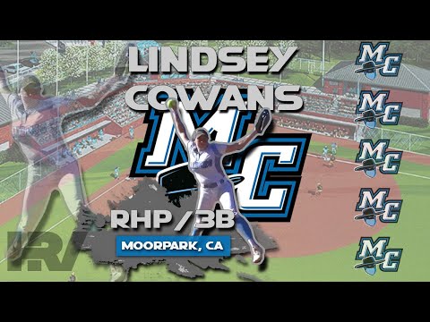 JC Transfer Lindsey Cowans🥎Pitcher  60-61MPH and Third Base, Softball Skills Video Moorpark College