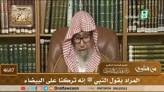 [4687] المراد بقول النبي ﷺ إنه تركنا على البيضاء - صالح الفوزان