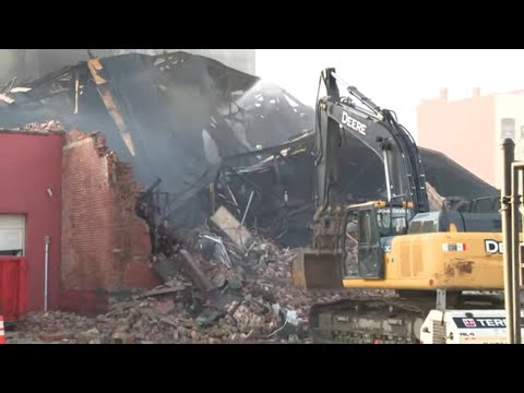 Emergency demolition underway after fatal fire in downtown Buffalo