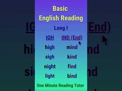 Unlock Basic English Reading: Sounds of IGH and IND  #readingenglish #americanaccent #phonics