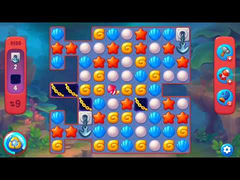 Fishdom Hard Level 9189 (with full seashell and the Hammer) @choraelmin