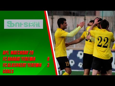 APL, matchday 20 FC ARARAT YEREVAN - FC ALASHKERT YEREVAN 0-3. GOALS