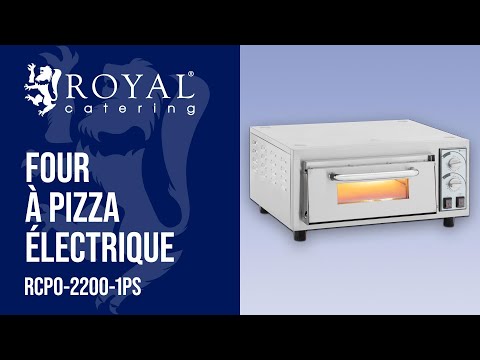 Vidéo - Four à pizza électrique - 1 chambre - 2200 W - Ø 35 cm - pierre réfractaire - Royal Catering