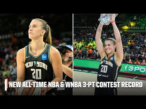 Sabrina Ionescu breaks ALL-TIME 3-Point Contest record for WNBA & NBA 🤯 | WNBA on ESPN