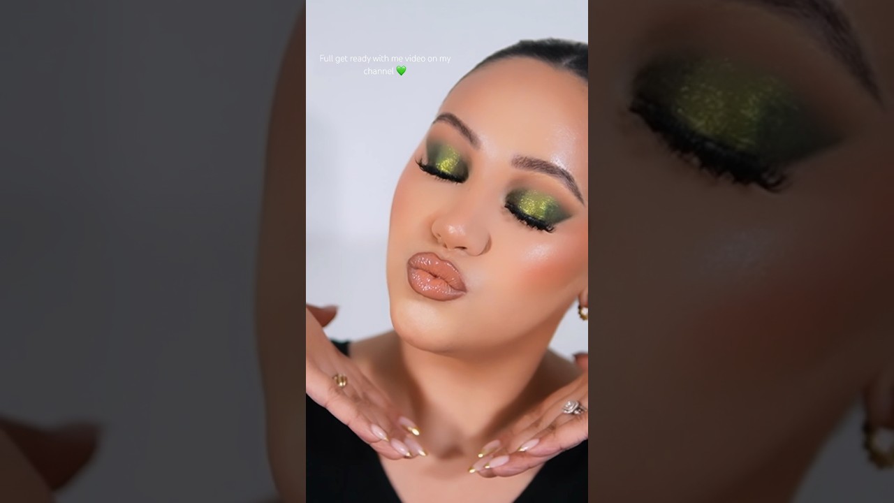 GREEN EYE MAKEUP USING THE JUVIA’S PLACE CULTURE 2 EYESHADOW PALETTE | TESTING NEW MAKEUP | GRWM 💚