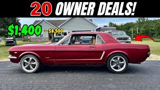 20 Owner-Listed Classics Priced $1,4K–$8,5K