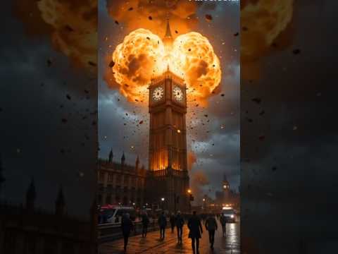 Big Ben Destroyed by Explosions | Futuristic Rebuild in London #bigbang #london