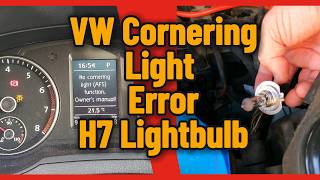 How to Change H7 Cornering Light Bulb - VW AFS Error Fix