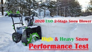 2020 EGO 2-Stage Snow Blower Performance Test (High&Heavy Snow)