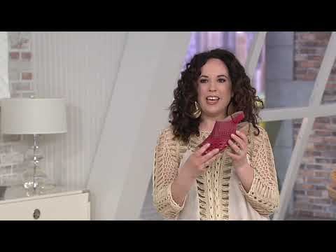 Earth Leather Perforated Wedge Sandals- Pisa Galli on QVC