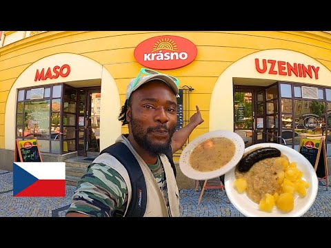 BEST Blood Sausage and Cabbage From a Popular Bistro In Moravia, Czech Republic 🇨🇿 