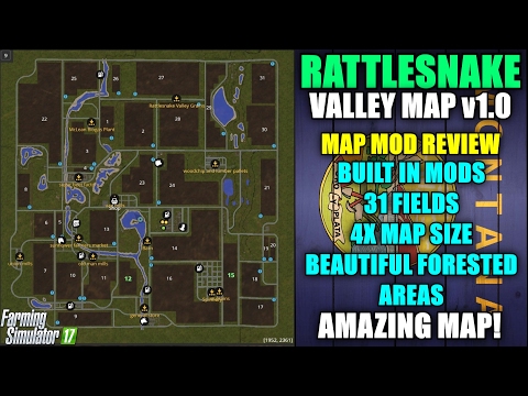 Farming Simulator 17 - RattleSnake Valley Map v1.0 "Map Mod Review"