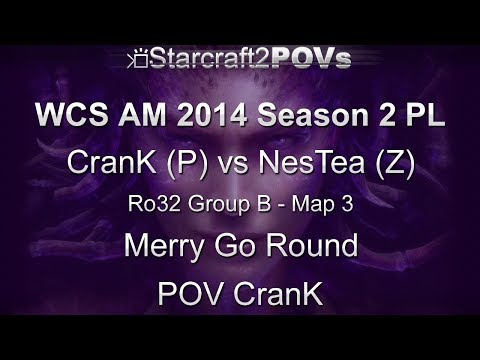 SC2 HotS - WCS AM 2014 S2 PL - CranK vs NesTea - Ro32 Group B - Map 3 - Merry Go Round - CranK
