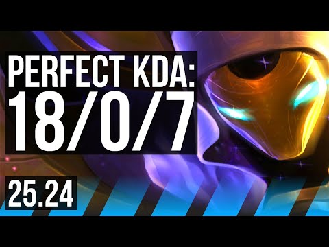 KASSADIN vs XERATH (MID) | Perfect KDA: 18/0/7 | EUW Master | 25.24