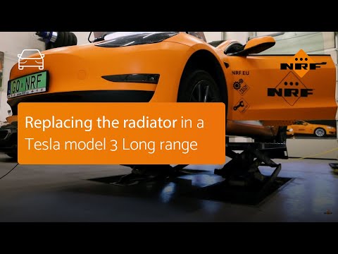 Replacing the radiator in a Tesla model 3 Long range