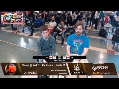 Smash at York 11 - Sain (ROB) vs Poke (Luigi) - SSB4 Wave 2 Pools