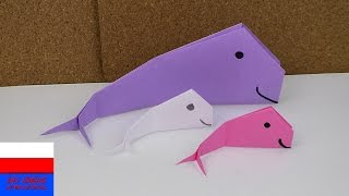 DIY International | wieloryby z origami | składamy wieloryba z papieru | łatwy tutorial origami