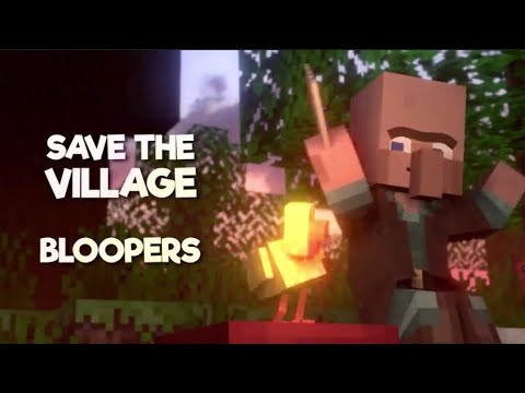 Save the Village: BLOOPERS - Alex and Steve Life (Minecraft Animation)