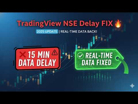 TradingView Indian Stock Data 15 Min Delay Fix 🔥 | How to Get Real Time NSE Data Again | 2025 Update