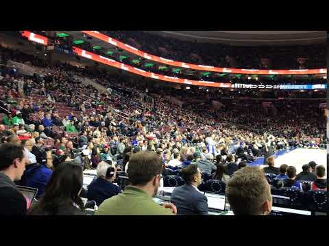 Eagles fans chant "We want Brady" at Sixers game