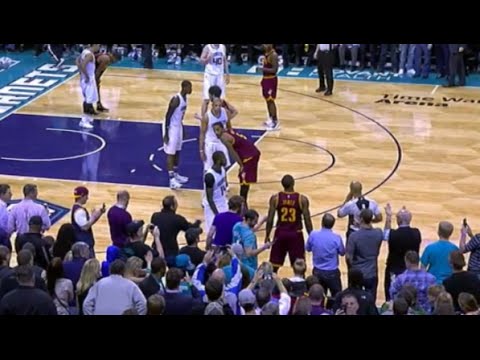 NBA Fan gets ejected because he touched LeBron James