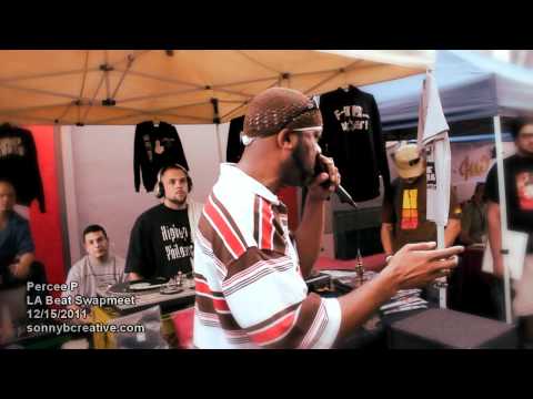 Percee P freestyles at LA Beat Swap Meet