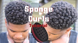 Sponge Curls on Drop Fade Cut| Men Short-Medium Natural Hair